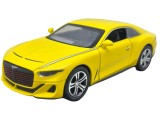 Macheta Bentley Continental 1:32 replica metal cu lumini si sunete, usi capota si portbagaj deschise galben