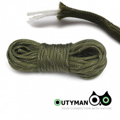 Outyman Cordelina Paracord (7x3 fire) cu fir reflectorizant 10mx4mm kaki OA0051 foto