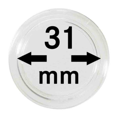 Capsule pentru monede 31 mm intrare - 10 buc. in cutie foto