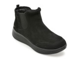 Ghete SKECHERS negre, 159095, din piele intoarsa
