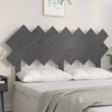 vidaXL Tăblie de pat, gri, 151,5x3x81 cm, lemn masiv de pin