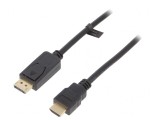 Cablu DisplayPort 1.2 la HDMI 1m Negru