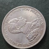 Germania 3 marci 1914 A , Drei Mark , argint , 16,67 grame