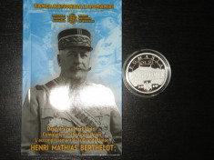 Moneda argint comemorativa 10 lei Romania 2019, Berthelot foto