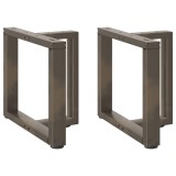 vidaXL Picioare pentru măsuță de cafea &icirc;n formă de T, 2 buc., negru, 50x25x(42-43) cm, oțel 4013031