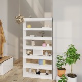Bibliotecă/Separator cameră, alb, 100x30x198 cm, lemn compozit