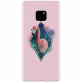 Husa silicon pentru Huawei Mate 20, Flamingo With Sunglass