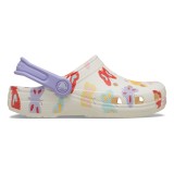 Saboti Crocs Classic Toddler Butterfly Graphic Clog Alb - Chalk