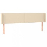 Cumpara ieftin Tablie de pat cu aripioare, crem, 183x16x78/88 cm textil