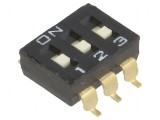 Comutator DIP-SWITCH 3 Sec&Aring;&pound;iuni ON-OFF 0,025A 24VDC