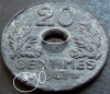 Moneda istorica 20 CENTIMES - FRANTA, anul 1943 *cod 1343 B = multiple erori, Europa, Zinc