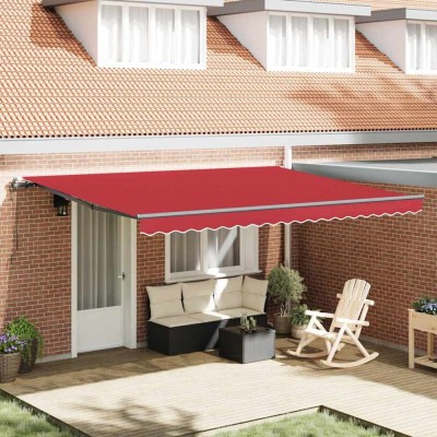 vidaXL Obren și Retractabil Roșu 450 x 300 cm foto