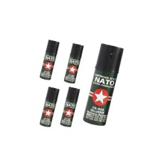 Set 5 spray piper paralizant, iritant, lacrimogen, 60 ml