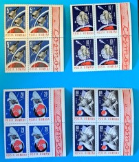 TIMBRE ROMANIA LP632/1966 COSMONAUTICA I -Bloc de 4 -MNH foto