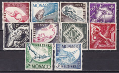 Monaco 1953 sport olimpiada MI 458-467 MNH w63 foto