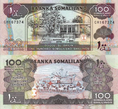 SOMALILAND 100 shillings 2002 UNC!!! foto
