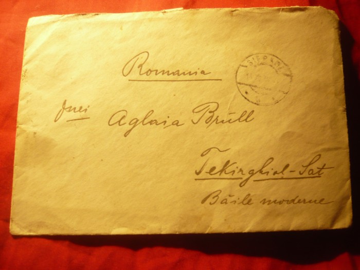 Plic circulat 1925 din Lodz Polonia la Techirghiol Romania