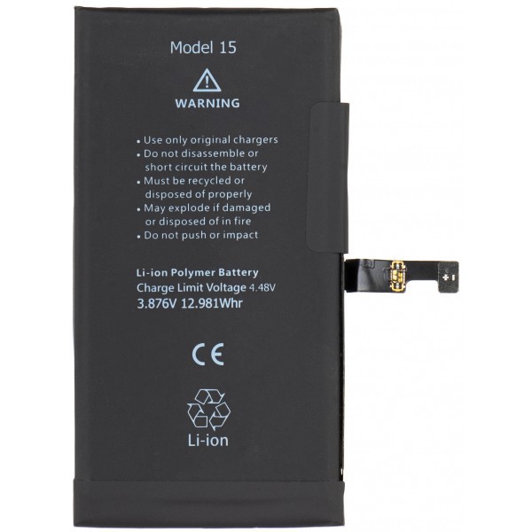 Acumulator Apple iPhone 15, cu integrare Banda Flex BMS (nu necesita sudare contacte)