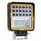 Proiector cu LED din metal patrat Combo Angel Eyes cu 2 functii 9/36V Amio Garage AutoRide