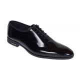 Pantofi eleganti barbati pentru evenimente, piele naturala negru lac &ndash; GKR Top