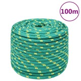 Cumpara ieftin Franghie de barca, verde, 14 mm, 100 m, polipropilena