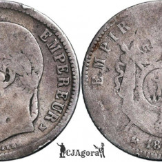 1866 K, 1 franc - Napoleon III - Franţa