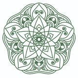 Cumpara ieftin Sticker decorativ, Mandala, Verde, 60 cm, 7285ST, Oem