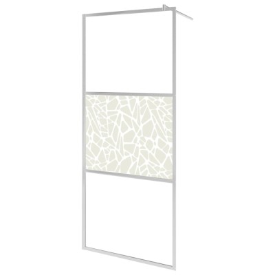 Paravan de dus walk-in, 80 x 195 cm, sticla ESG, model piatra foto