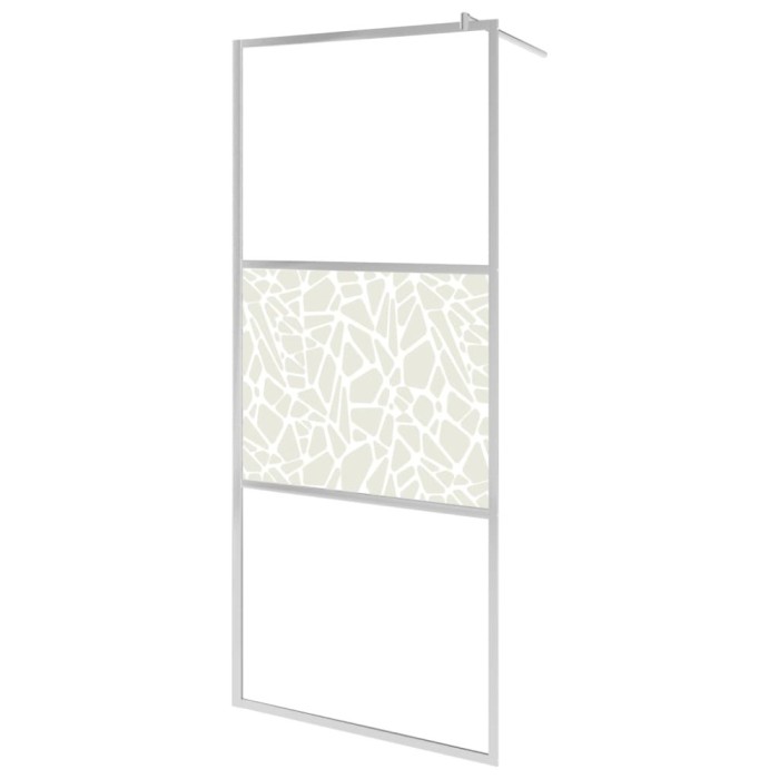 Paravan de dus walk-in, 80 x 195 cm, sticla ESG, model piatra