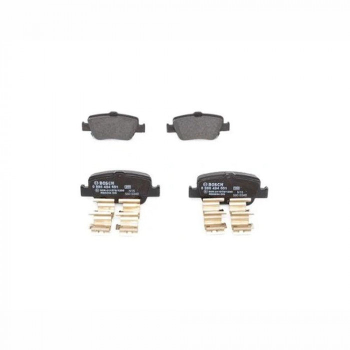 Set placute frana Punte spate Toyota Auris (E15/E18), 2007-2019; Corolla Sedan/salon (E15/E18) 2006-2021; Verso 2009-2018; BOSCH 0986494651