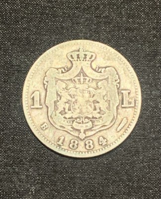 Moneda 1 leu 1884 argint foto