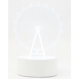Lampa LED decorativa 3D eMazing, in forma de roata panoramica, inaltime 20 cm si lumina multicolora