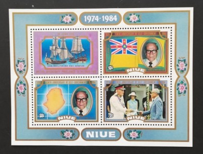 NIUE-HARTA,STEAG,CORABII-4 V.in S/Sh.- MNH**-NIU 002 foto