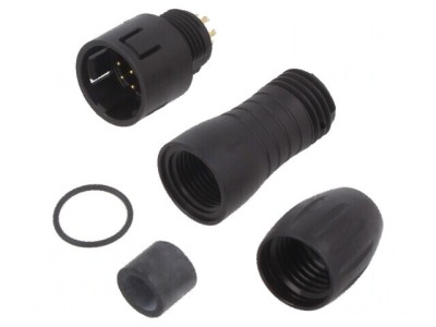 Conector circular 720 125V PIN 8 mufă tată lipire pe cablu foto