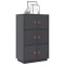 vidaXL Dulap &icirc;nalt, gri, 67x40x108,5 cm, lemn masiv de pin