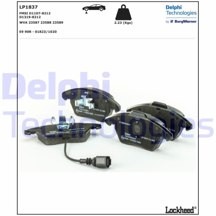 DELPHI LP1837 set placute frana,frana disc