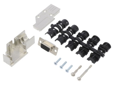 Conector D-Sub 15 pini 90&amp;deg; negru foto