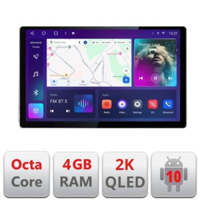 Navigatie dedicata Toyota Estima 2006-2013 Edonav ecran 13&amp;quot; 2K 8 si 128 Android Waze USB Navigatie 4G 360 Toslink Youtube Radio K CarStore Technology foto