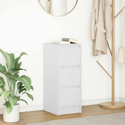 vidaXL Bufetă albă 29,5x34x76 cm din lemn prelucrat 861634 foto