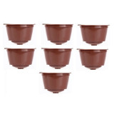 Set 7 capsule de cafea reincarcabila, lavabila 9g/40 ml, maro, compatibil Dolce Gusto - Circolo, Genio2, Mini, Mini Me, Melody
