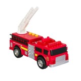 Masina pompieri de jucarie cu functie sonora si luminoasa, Rosu, City Saviors, Lungime 16 cm
