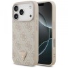 Husa MagSafe pentru Apple iPhone 17 Pro, Guess, 4G Triangle Strass, Roz