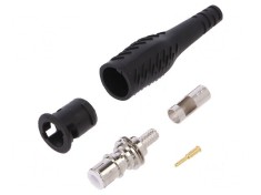 Conector BNC negru 58mm lipit/crimpat 5&divide;40&deg;C BNC tată: Conector BNC negru 58mm lipit/crimpat
