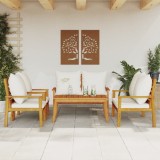 Cumpara ieftin Gossi set mobilier de gradina cu perne, 5 buc., lemn masiv acacia