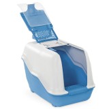 Litiera acoperita cu filtru de carbon EcoNetta Blue 54x39x40(h)cm