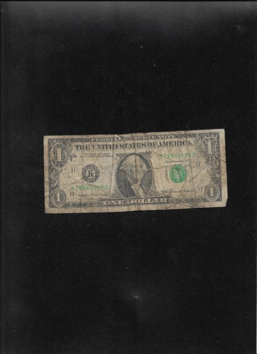 Statele Unite SUA USA 1 dollar 1985 K Dallas seria76541499 uzata