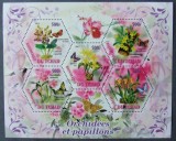 R.DU TCHAD -ORHIDEE SI FLUTURI, -2011, 1 M/SH, NEOBLIT.MNH** - EP 007, Africa, Fauna