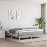 Gossi cadru de pat, gri deschis, 160x200 cm, material textil
