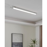 Corp de iluminat LED liniar Eglo, Slim CCT 901555, 47 W, 8200 lm, 149.5 cm, lumina calda / neutra / rece, IP65, alb