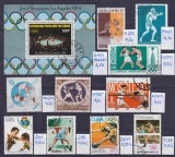 Lot filatelic Sport / Box &amp; Lupte - Coliță Congo (Los Angeles '84) &amp; timbre Indonezia, URSS, Mongolia, Liban, Polonia, Cuba - A991